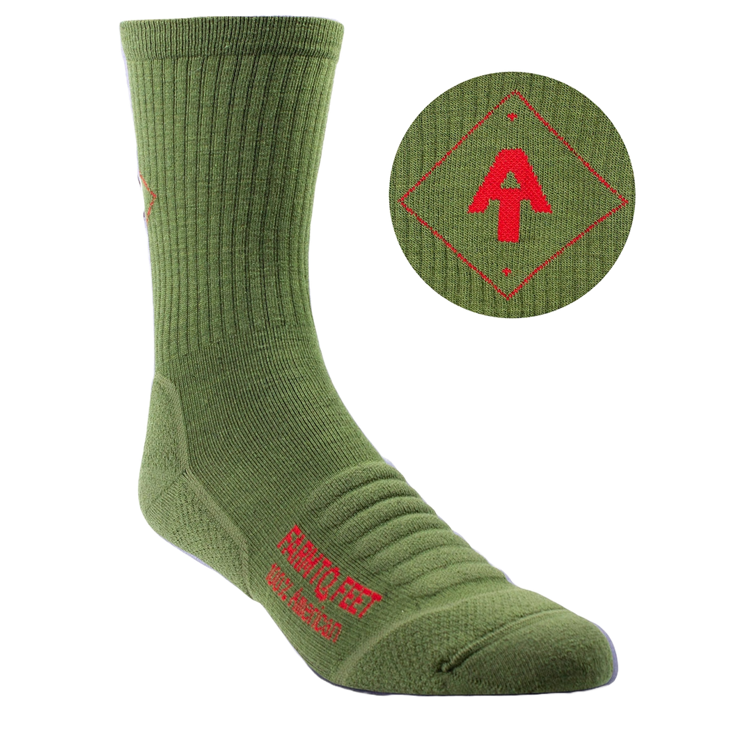 Farm to Feet American Trail Harpers Ferry Light Targeted Cushion 3/4 Crew Sock