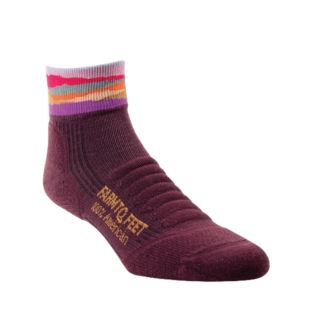 Farm to Feet American Trail Max Patch Light Targeted Cushion 1/4 Crew Sock