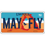 UMPQUA STICKER LICENSE PLATE UT MAYFLY