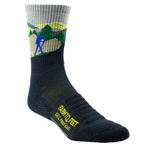 Farm to Feet American Trail Blue Ridge Light Targeted Cushion 3/4 Crew Sock