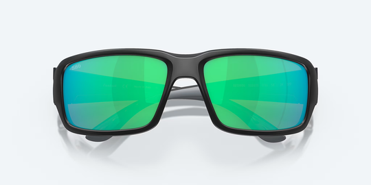 Costa Fantail Matte Black, Green Mirror
