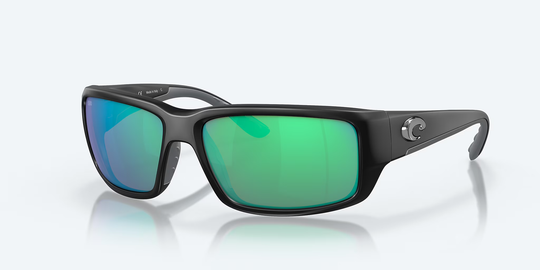 Costa Fantail Matte Black, Green Mirror