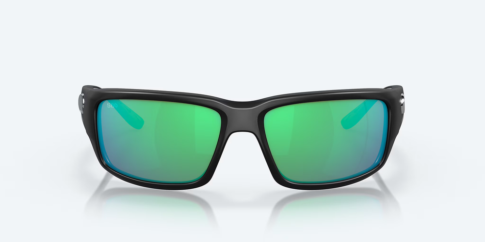 Costa Fantail Matte Black, Green Mirror