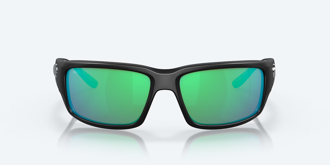 Costa Fantail Matte Black, Green Mirror