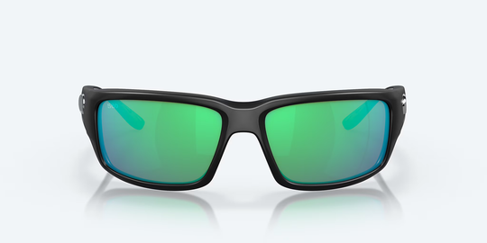 Costa Fantail Matte Black, Green Mirror