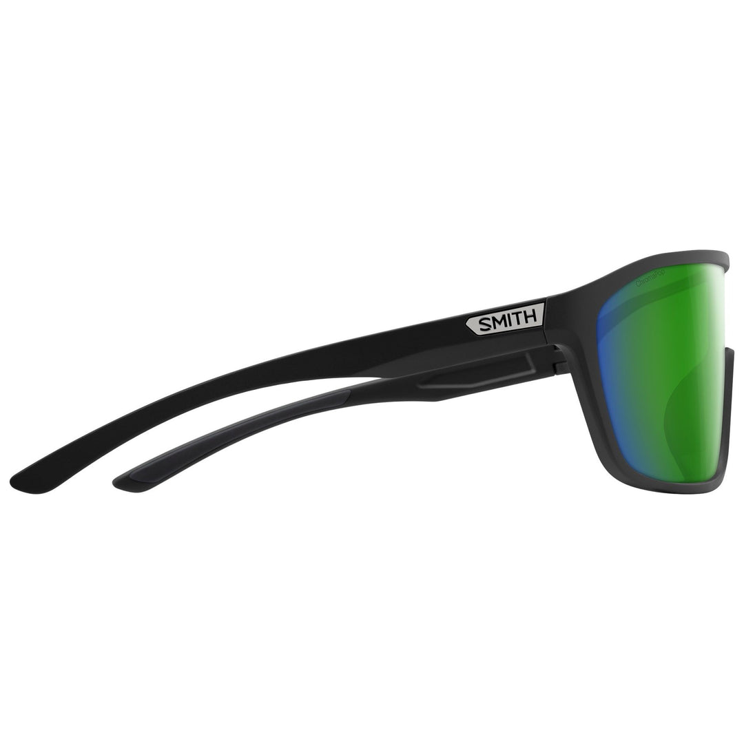 Smith Boomtown Matte Black / ChromaPop Polarized Green Mirror Image 03