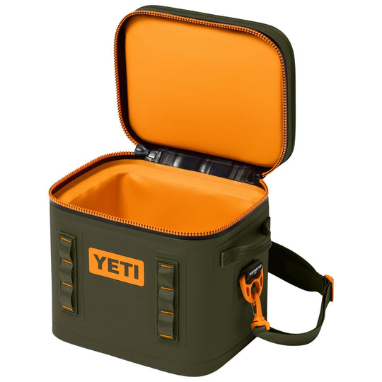 YETI Hopper Flip 12 Soft Cooler Olive / King Crab Orange Image 03