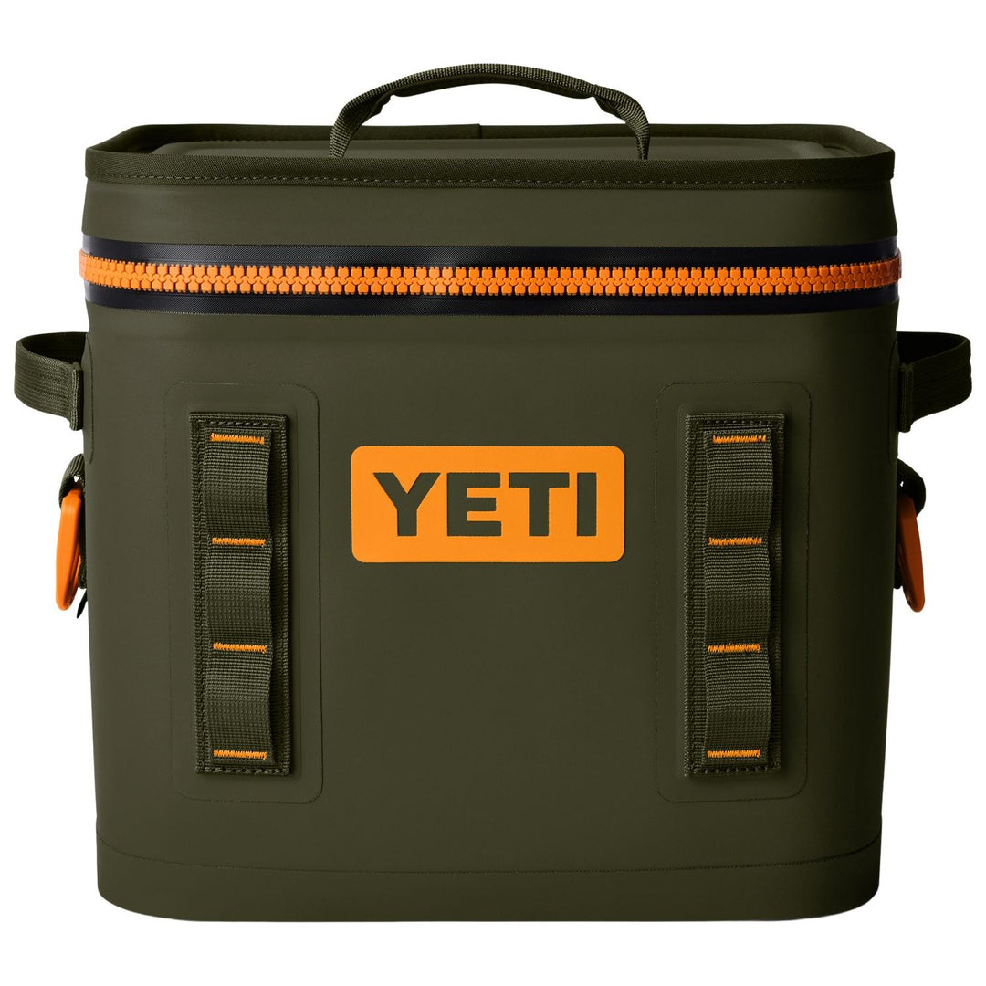 YETI Hopper Flip 12 Soft Cooler Olive / King Crab Orange Image 04