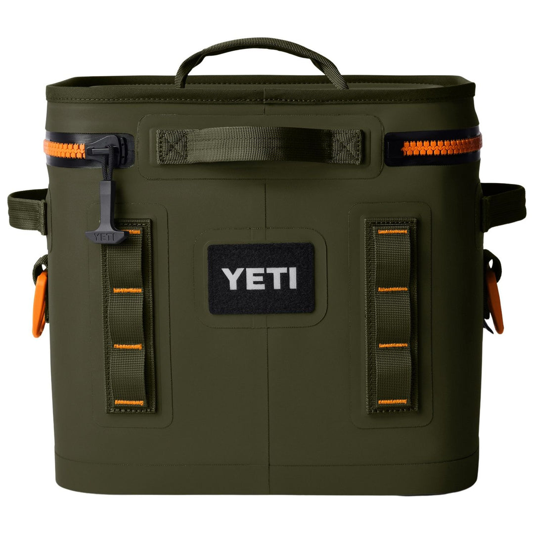 YETI Hopper Flip 12 Soft Cooler Olive / King Crab Orange Image 05