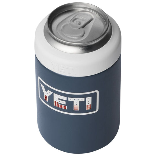 YETI Rambler 12 oz Colster Can Cooler Navy / White / Badge Image 03