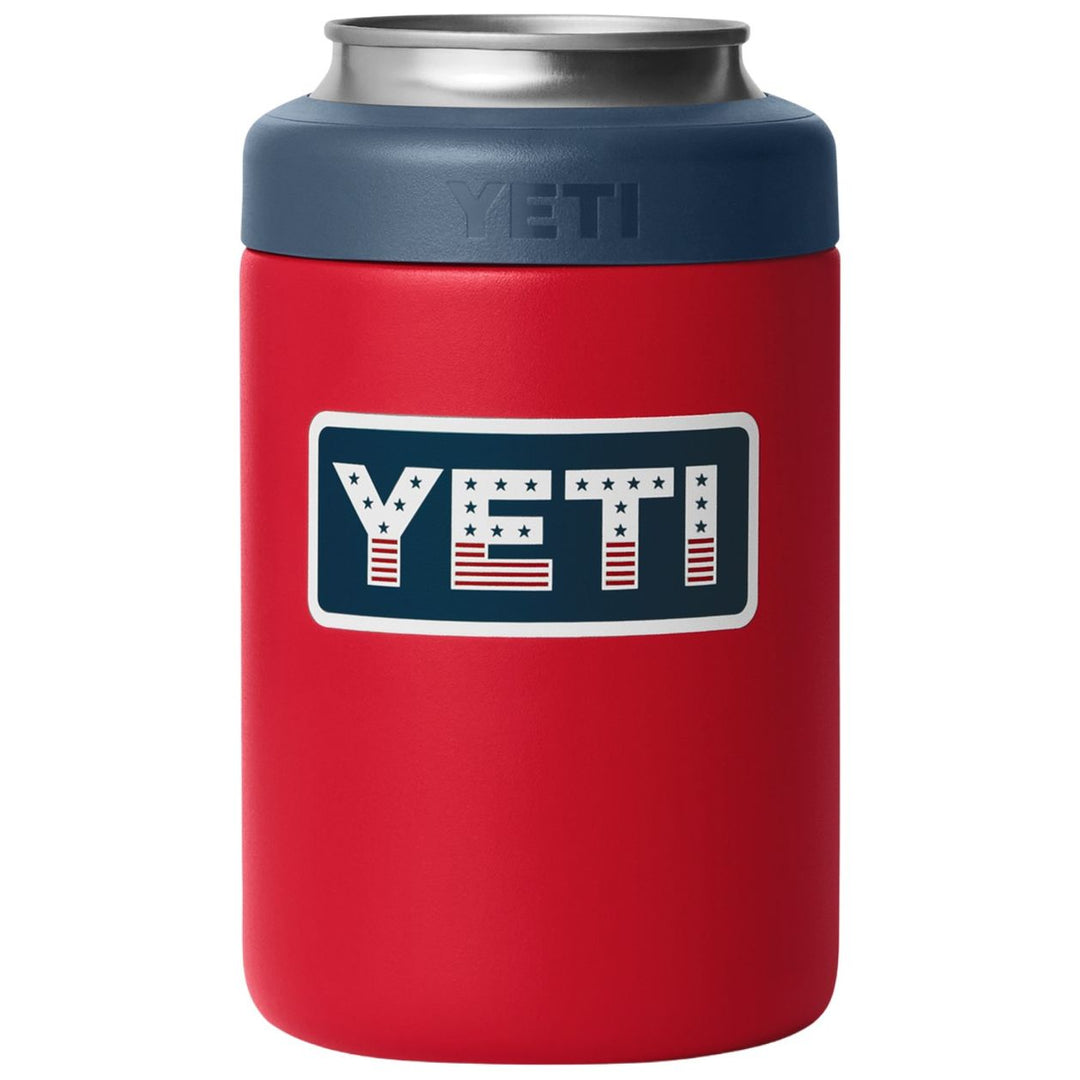 YETI Rambler 12 oz Colster Can Cooler Rescue Red / Navy / Badge Image 01
