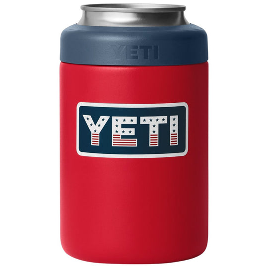 YETI Rambler 12 oz Colster Can Cooler Rescue Red / Navy / Badge Image 01