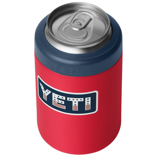 YETI Rambler 12 oz Colster Can Cooler Rescue Red / Navy / Badge Image 03
