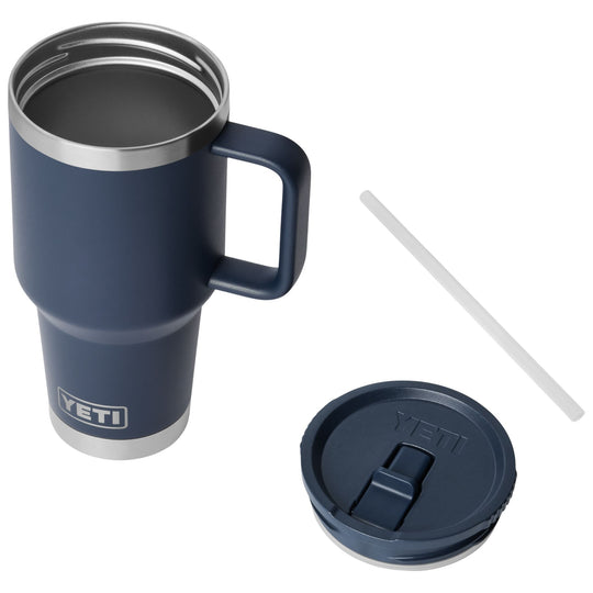 YETI Rambler 30 oz Travel Straw Mug Color Matched Straw Lid Navy Image 06