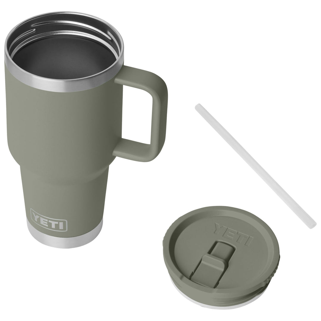 YETI Rambler 30 oz Travel Straw Mug Color Matched Straw Lid Pampa Green Image 06