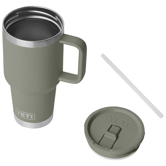YETI Rambler 30 oz Travel Straw Mug Color Matched Straw Lid Pampa Green Image 06