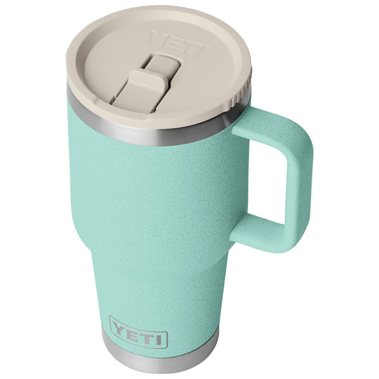 YETI Rambler 30 oz Travel Straw Mug Color Matched Straw Lid Sea Stone Image 04