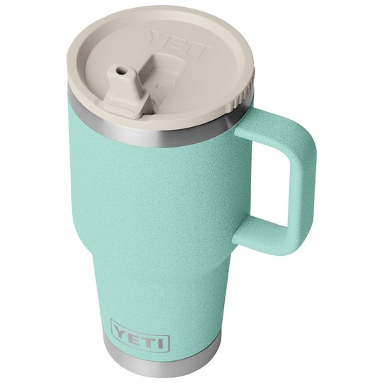 YETI Rambler 30 oz Travel Straw Mug Color Matched Straw Lid Sea Stone Image 05